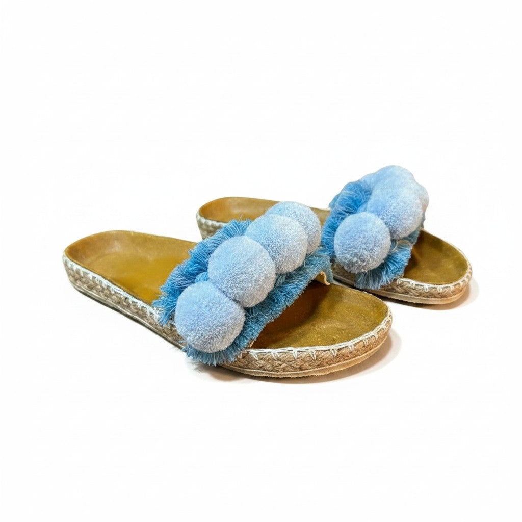 Kauai Blue Slides (Birken Insole)