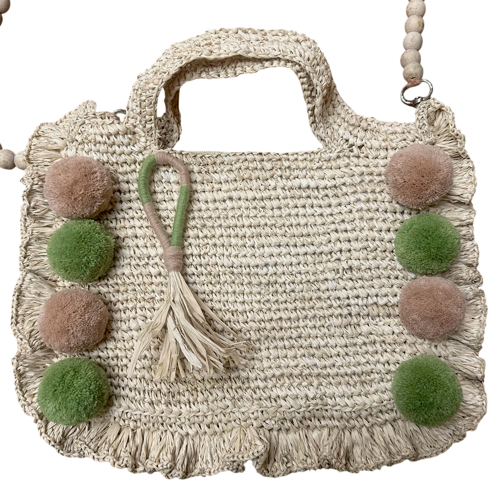 Asik-asik Sage & Rose nude Raffia Bag