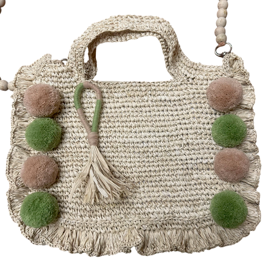 Asik-asik Sage & Rose nude Raffia Bag
