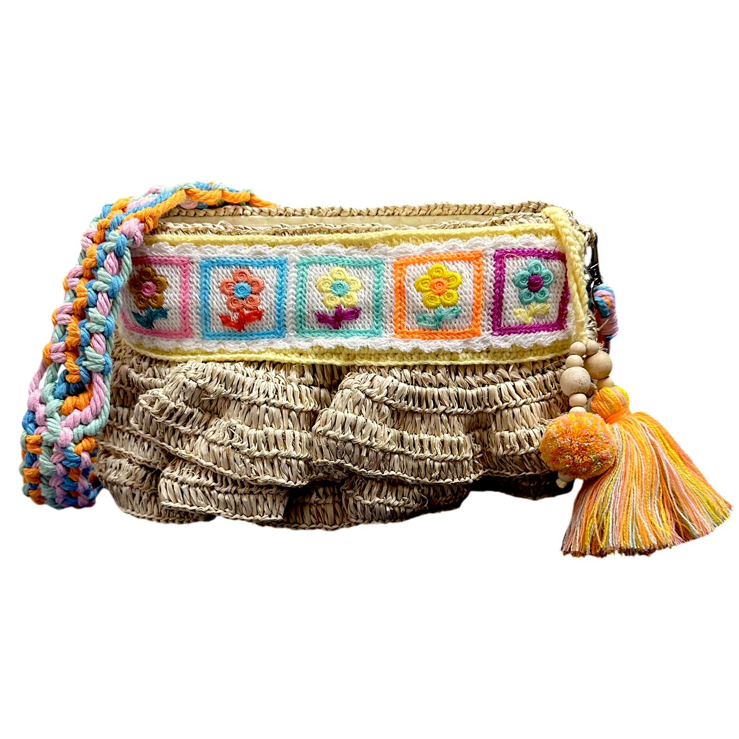 Bega Pastel Yellow Raffia Bag