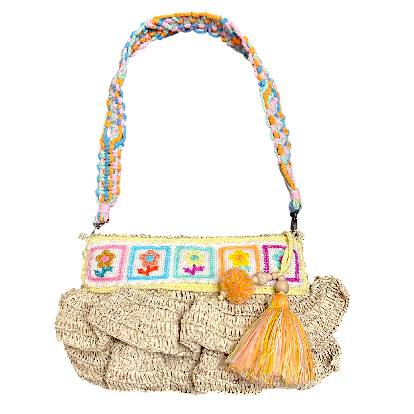 Bega Pastel Yellow Raffia Bag