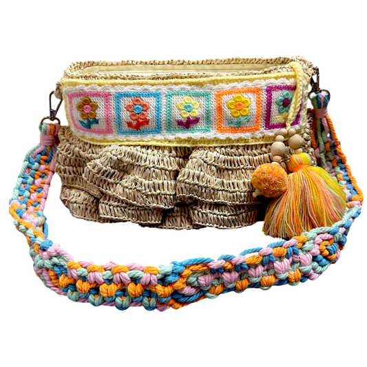 Bega Pastel Yellow Raffia Bag