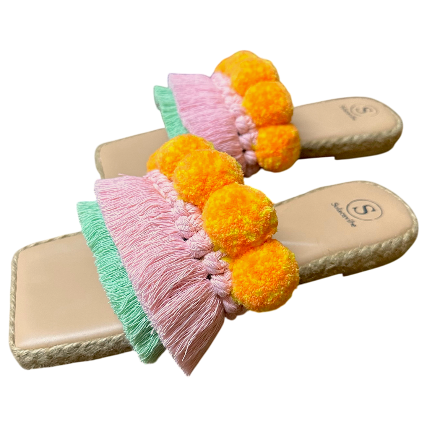 Santorini Vegan Leather Slides by Solacevibe